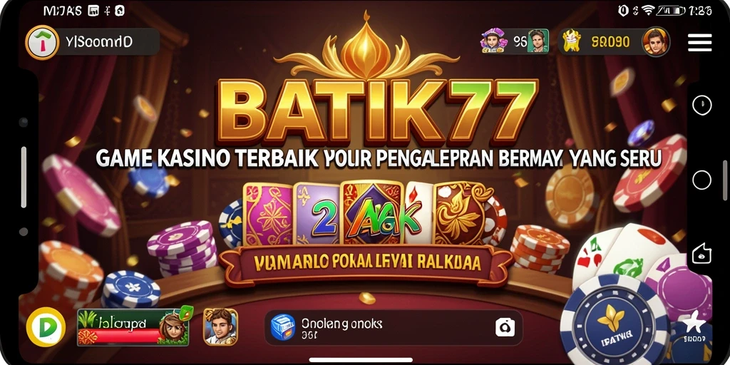 Tangkapan layar utama BATIK77 menampilkan gameplay Kasino yang menarik dan interaktif.