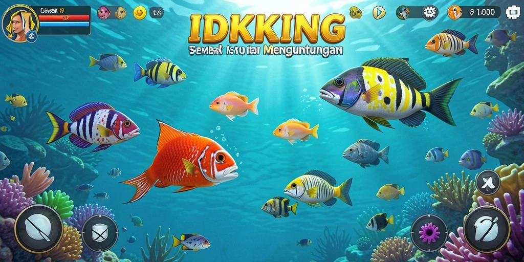 Tampilan gameplay seru dari IDRKING Tembak Ikan.