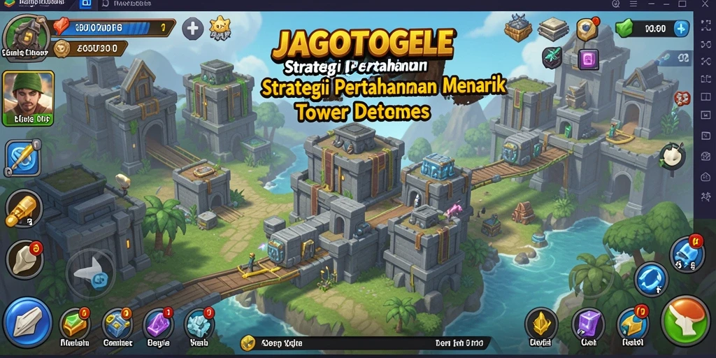 Tampilan gameplay menantang di JAGOTOGEL dengan strategi Tower Defense