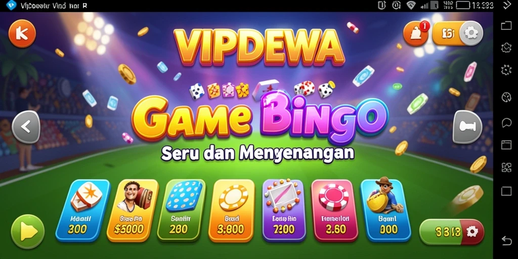 Tampilan gameplay seru di VIPDEWA dengan Bingo yang menyenangkan.
