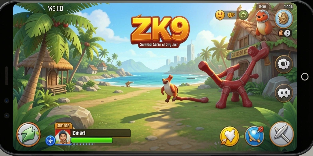 Tampilan gameplay seru ZK9 yang menghibur.